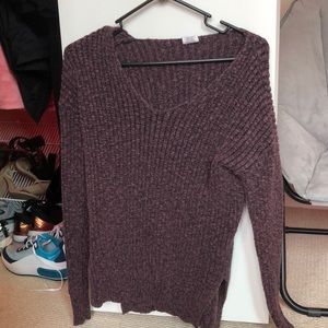 Purple v neck sweater